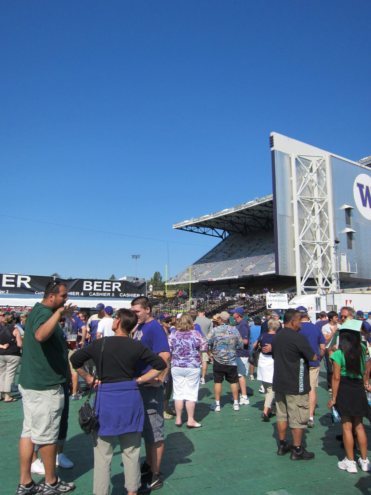 The Fan Zone at the stadium.