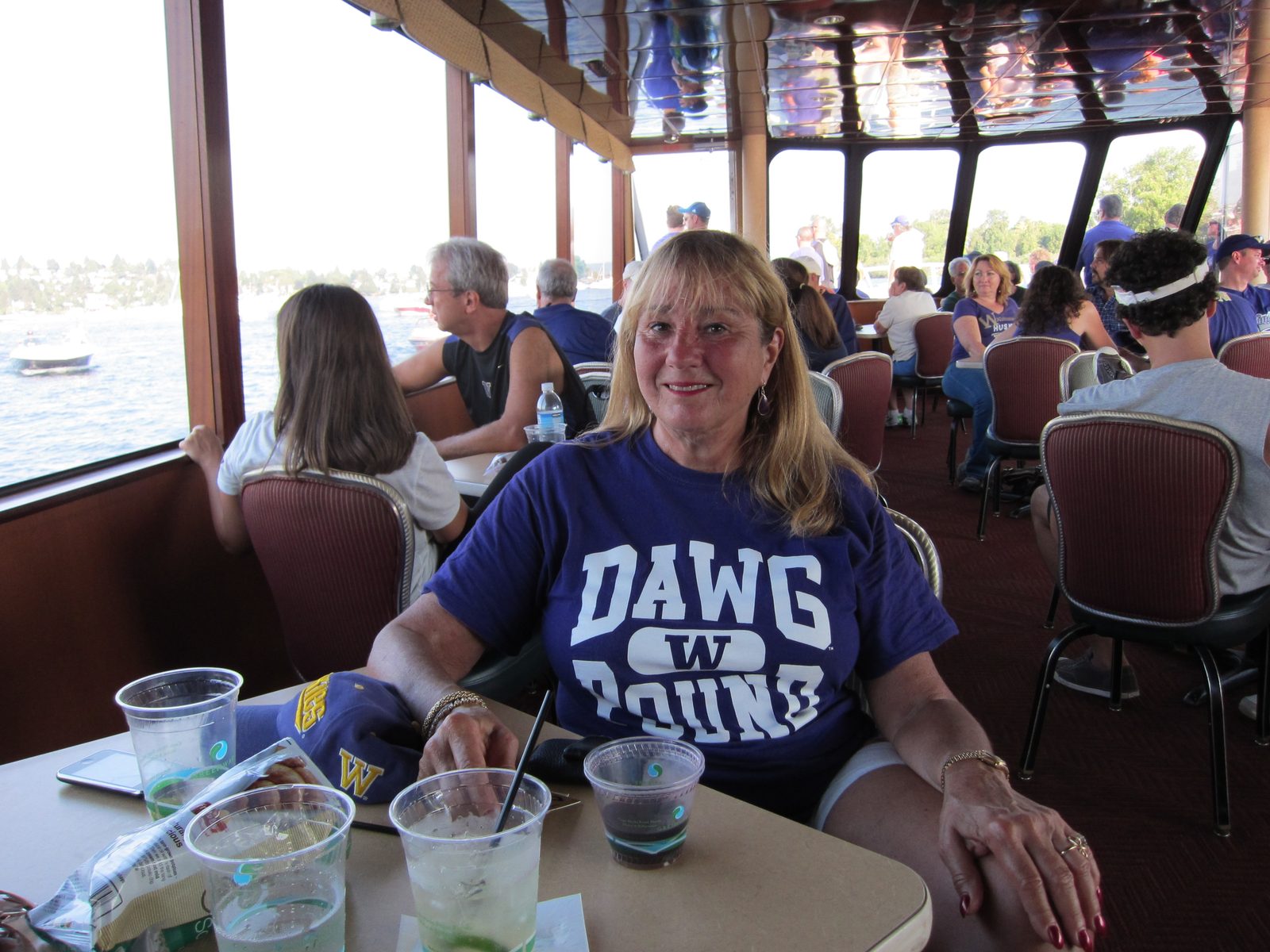 Sitting on the boat on the way back to Kirkland.