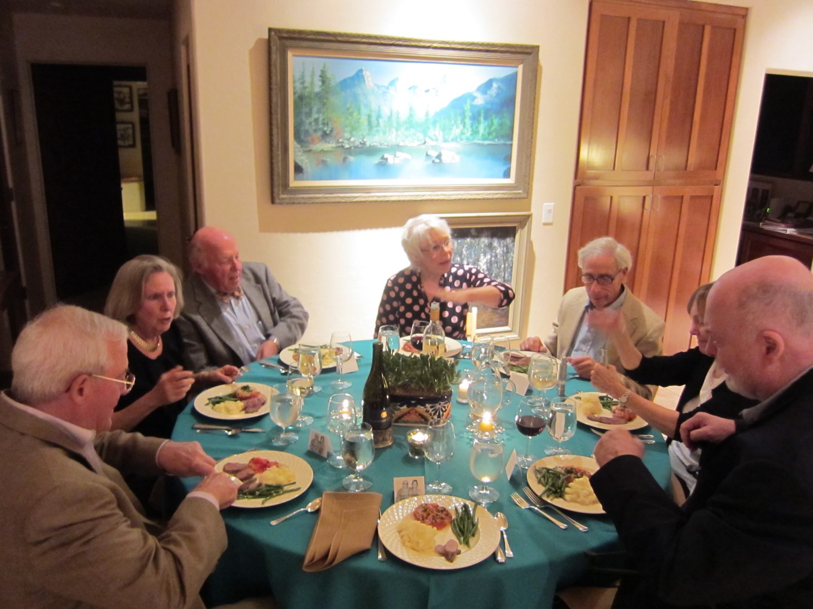Dad's table - Tom Eiff, Judy Brown, Dad, Hedi Bacon, Peter Herschman, Gretchen Hegemeier, Bill...