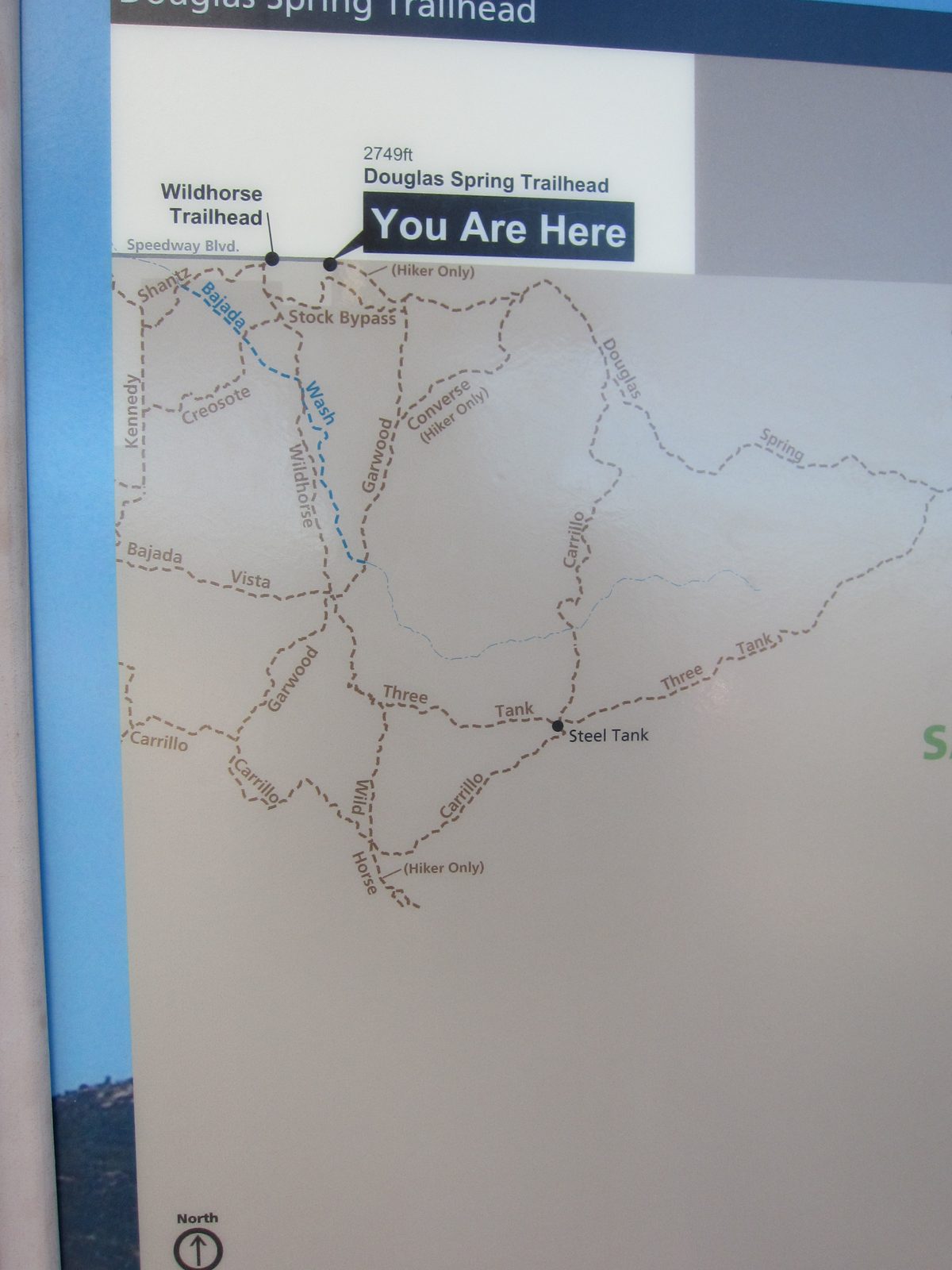 A backup map, in case we lost the two hard copies we brought.  We followed the Garwood Trail to...