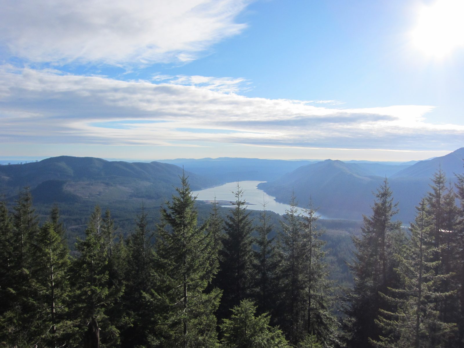 Looking down towards Lake Cushman.