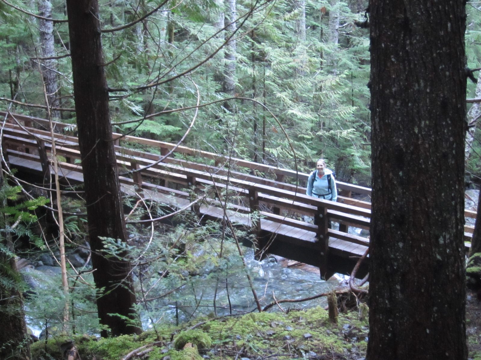 Catherine on the bridge.