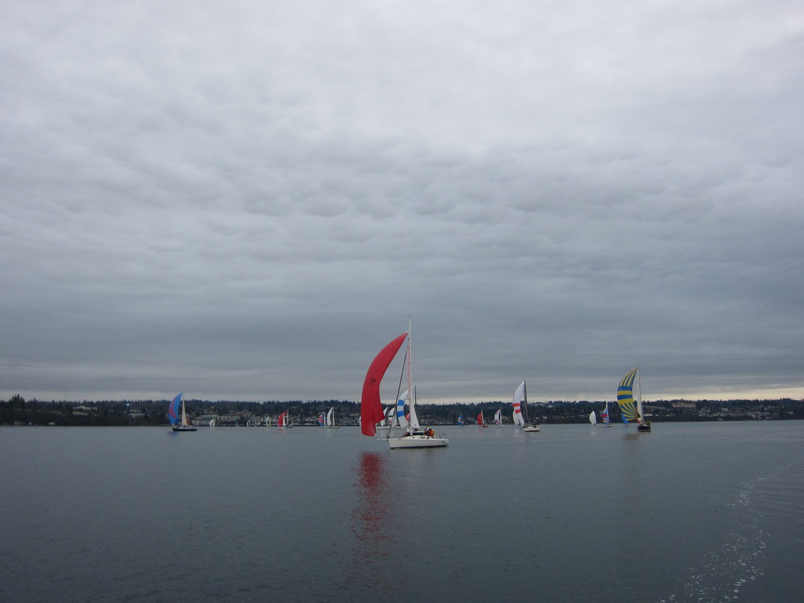 Other boats in the race.  The weather was cloudy all day, but it didn't rain!