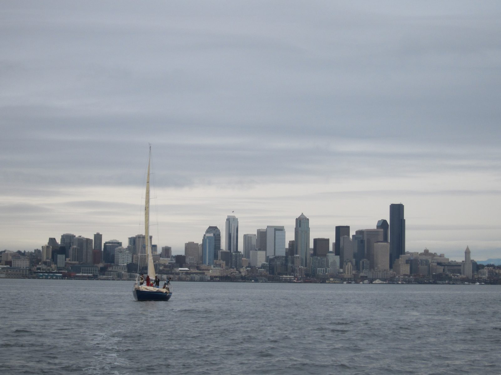 Seattle and another sailboat.