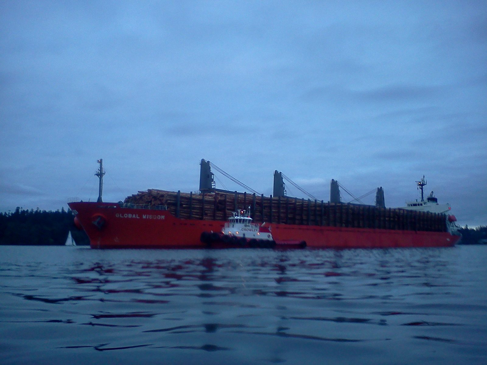 The boat is currently unloading those logs in Kure, Japan.  Here's more information on the boat:...