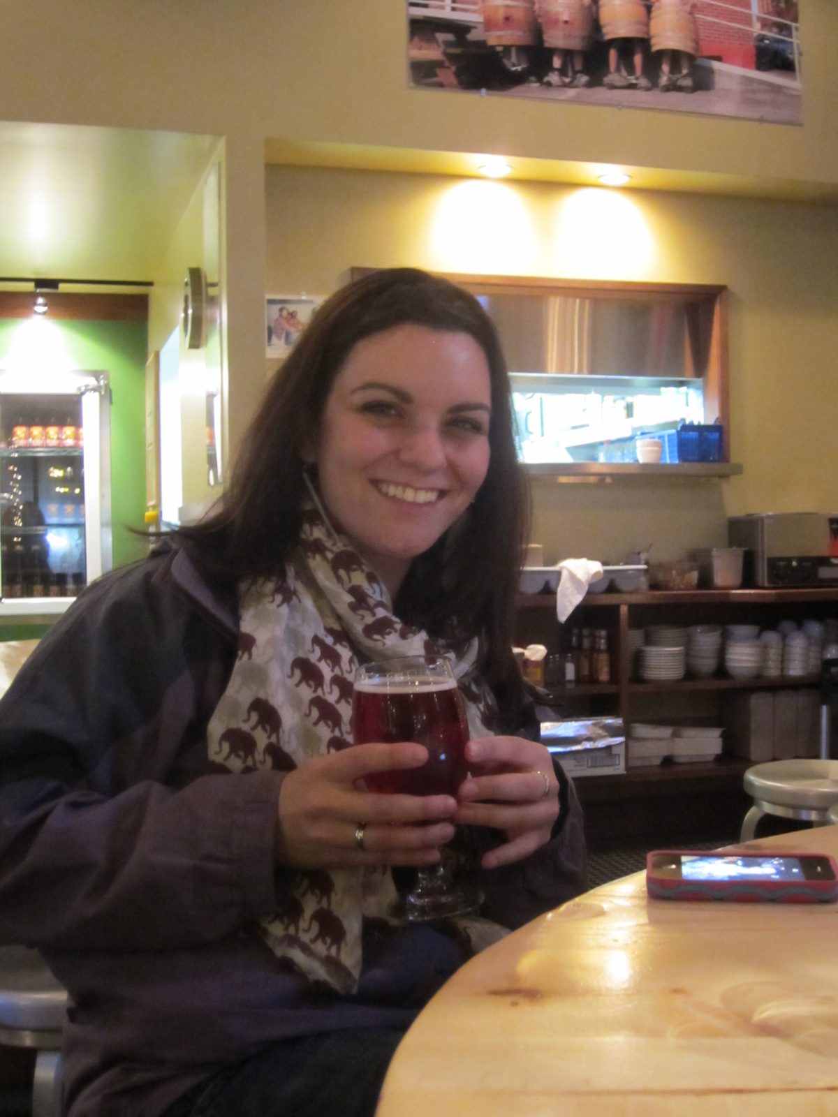 Mary with one of the "beers".