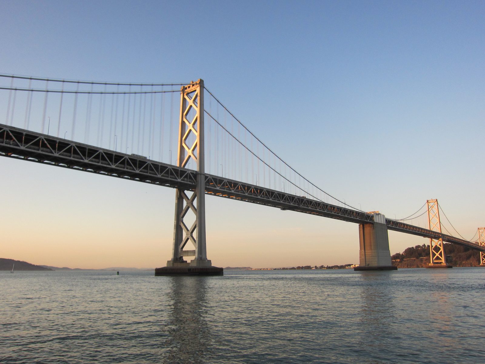 The Bay Bridge from the southeast, taken from the Oakland/Alameda ferry.  I like this shot a...