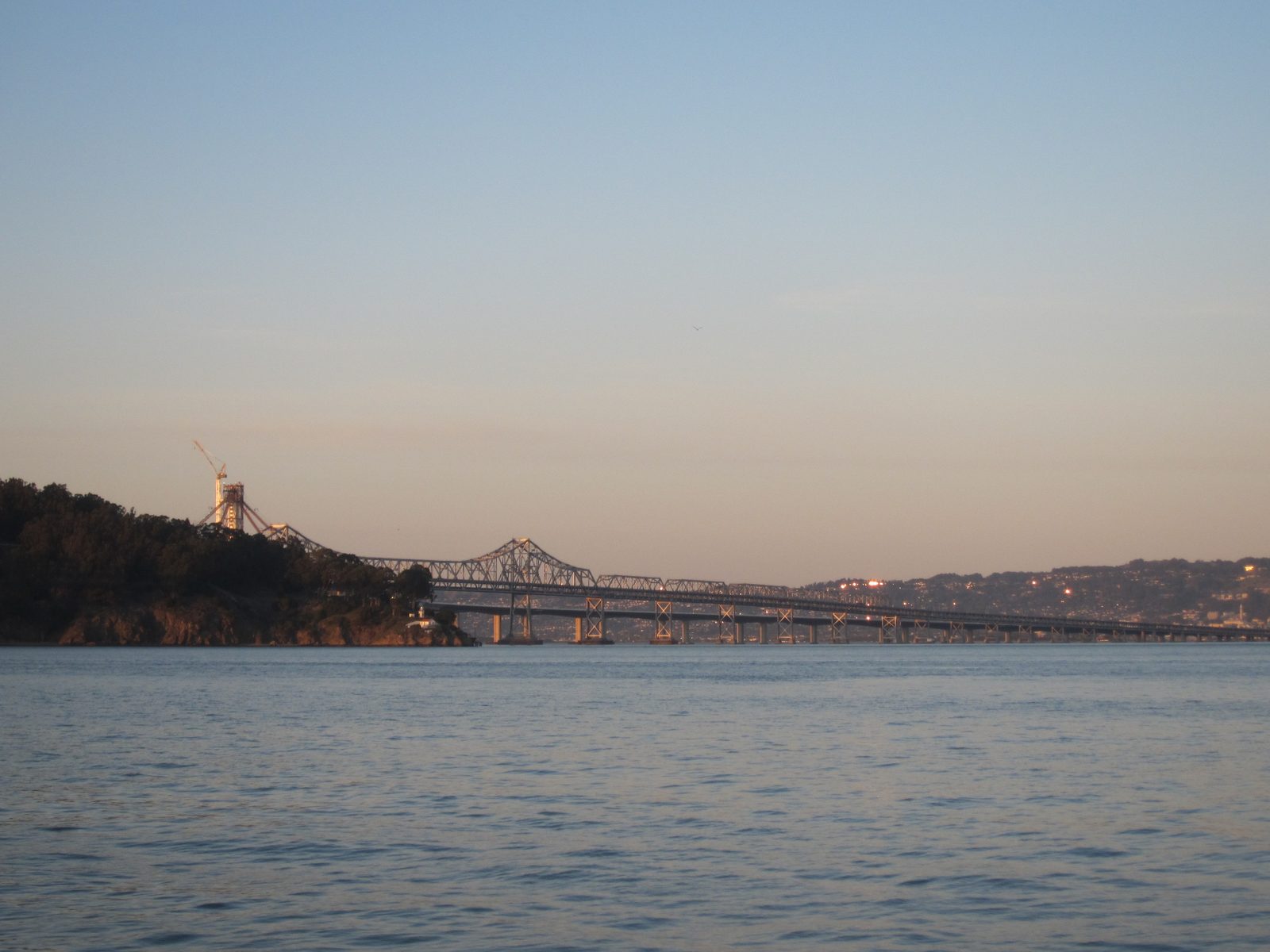 At this point, the new bridge began to peek into view.