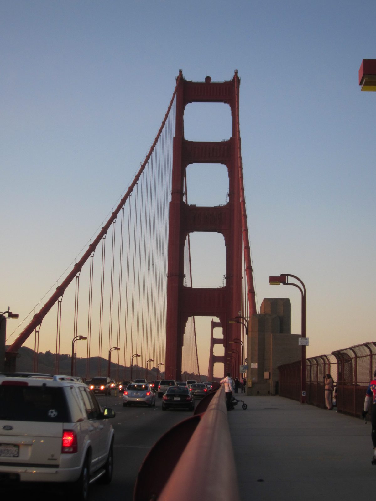 It'd be nice to get on this bridge when there are no cars, to take a straight-on shot of the...