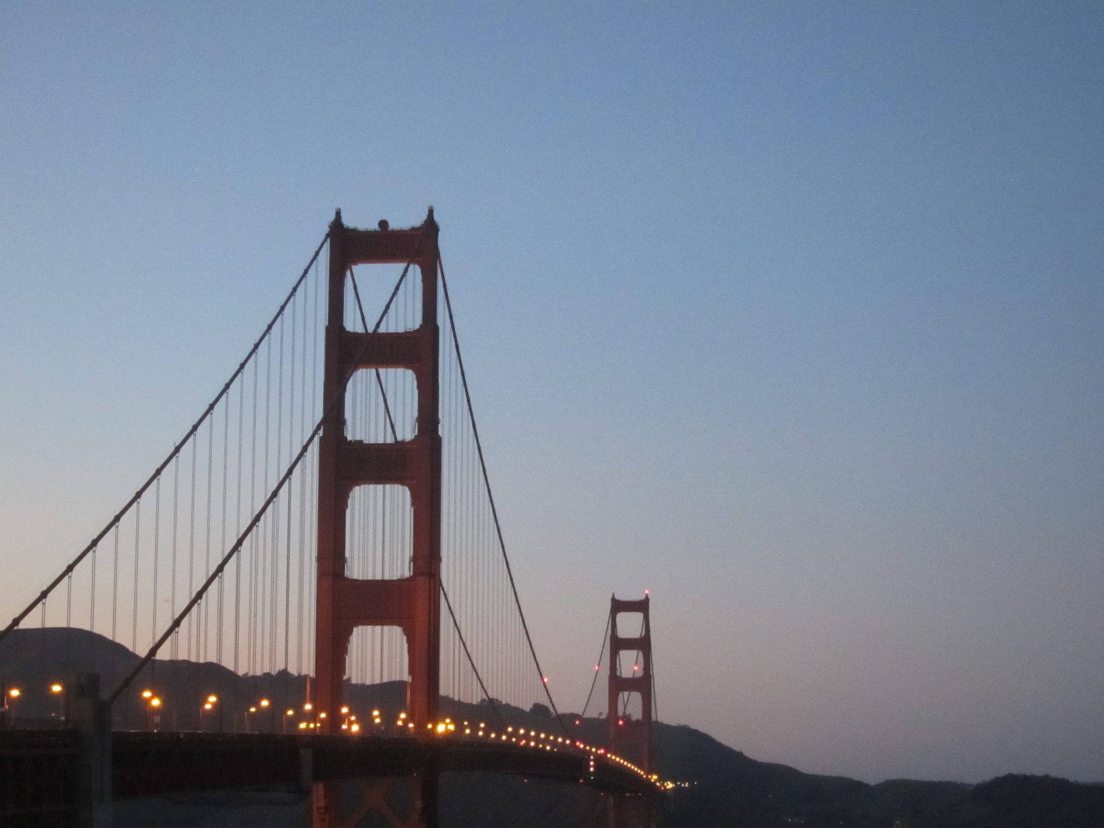 The lights come on, and we head to dinner...