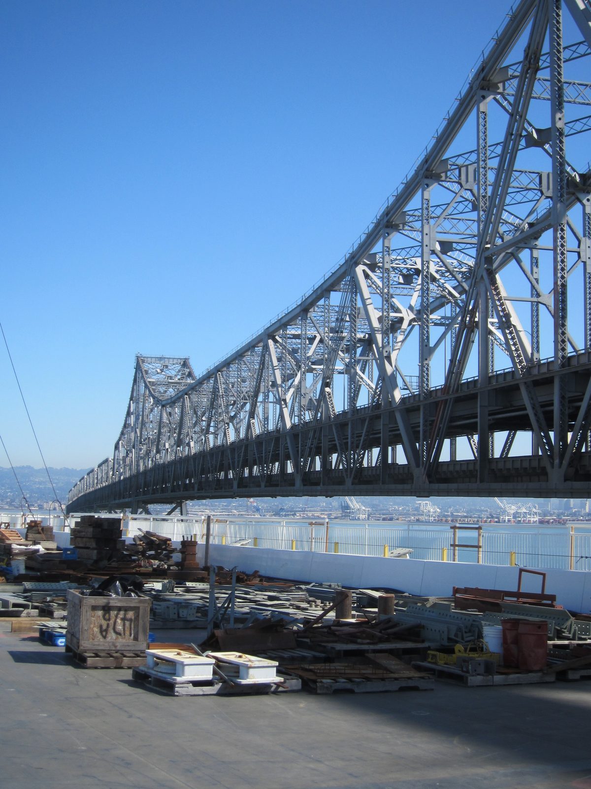 Supply yard.  It's amazing how much more open this bridge will be than the old bridge -- note...