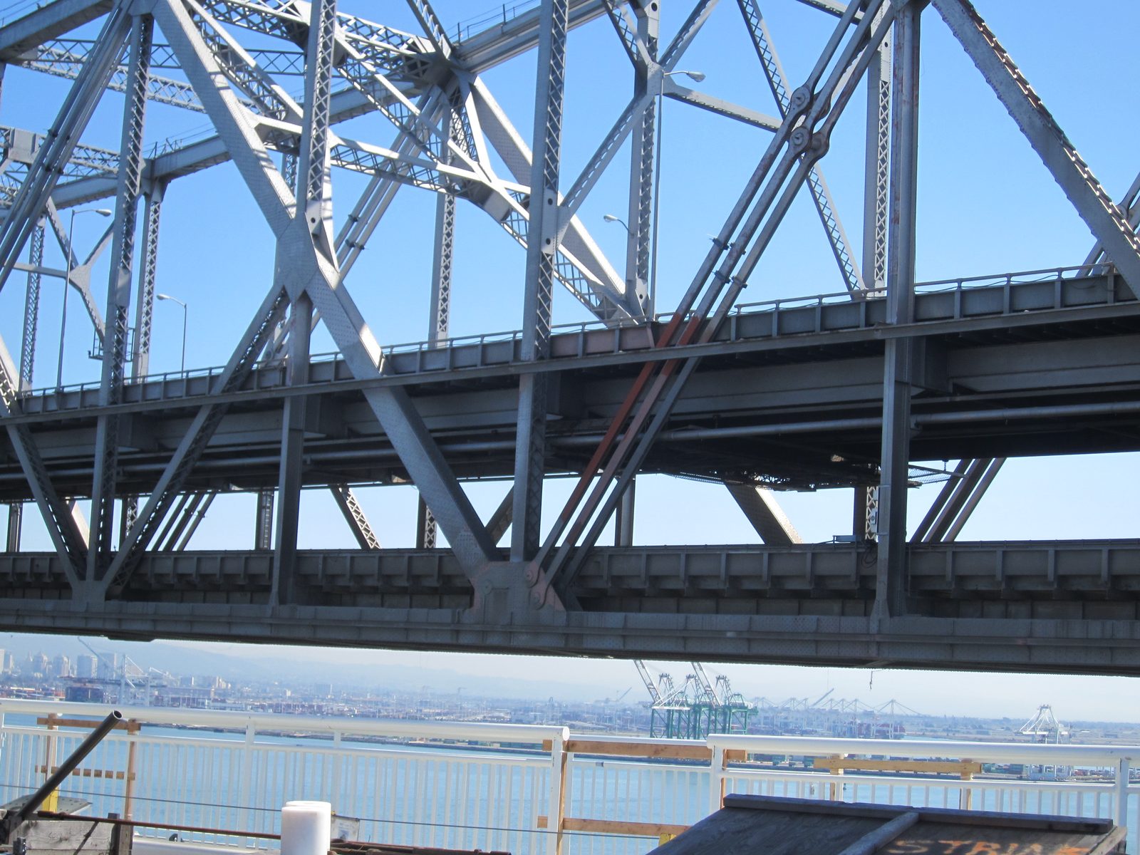 The old bridge.  Some base paint seems to be showing through.  Rumor is, the Bay Bridge is...