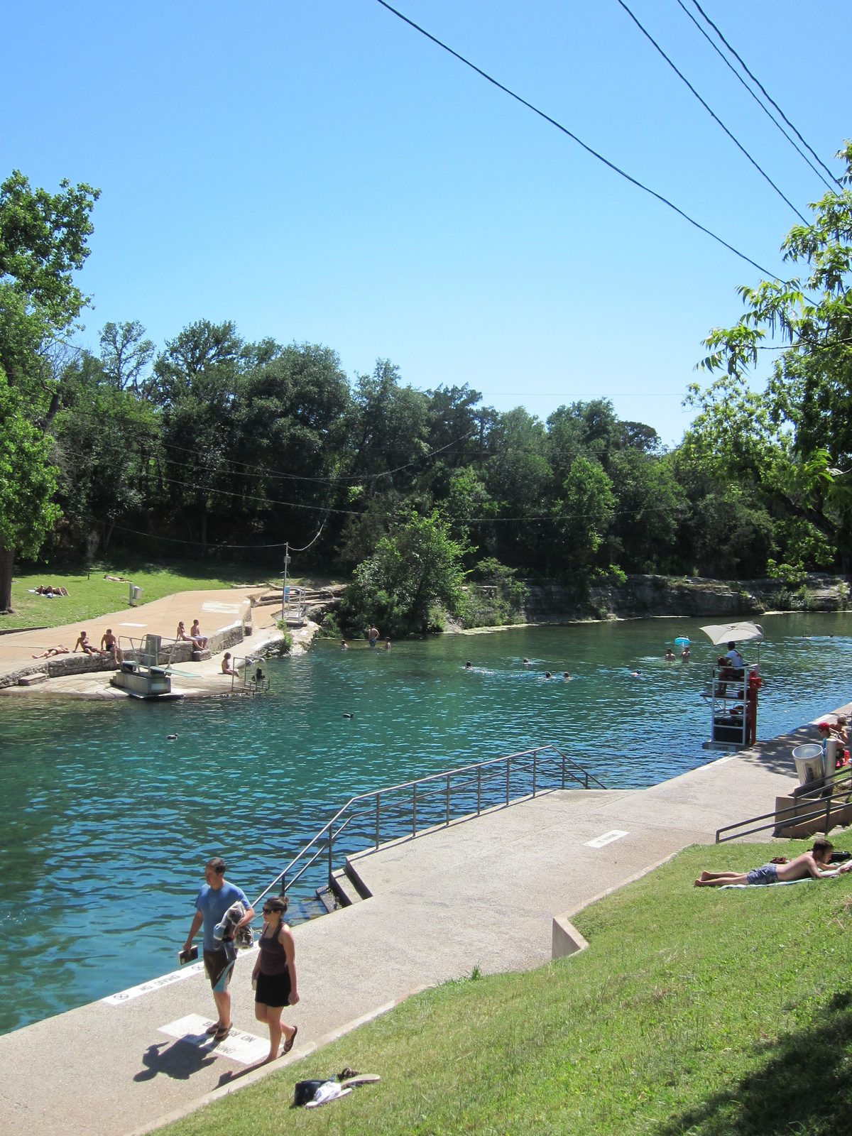 Barton Springs!  Always delightful on a warm day, especially after a couple of miles of hiking...