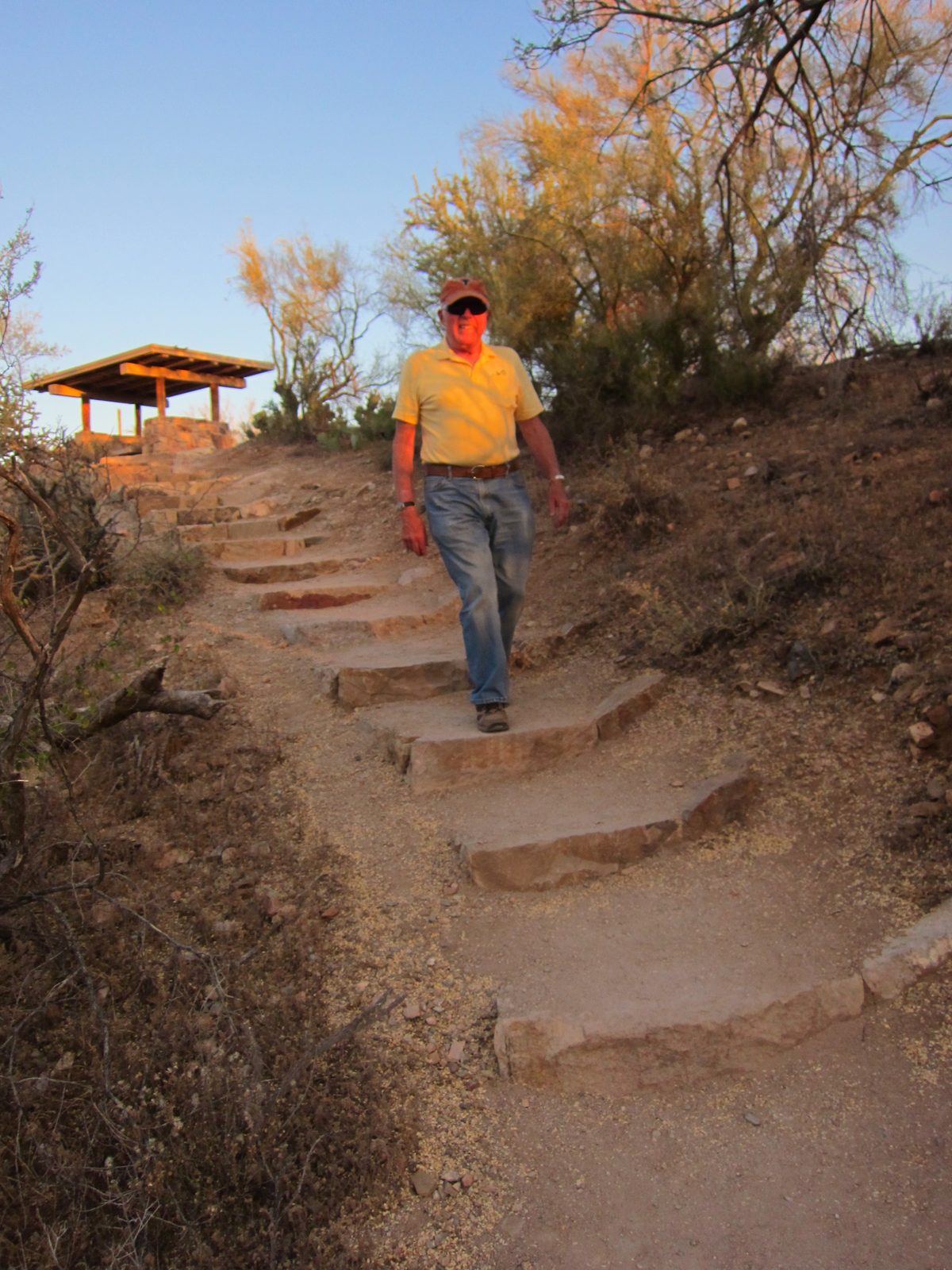 Dad and I went on a hike to see the pictographs nearby.