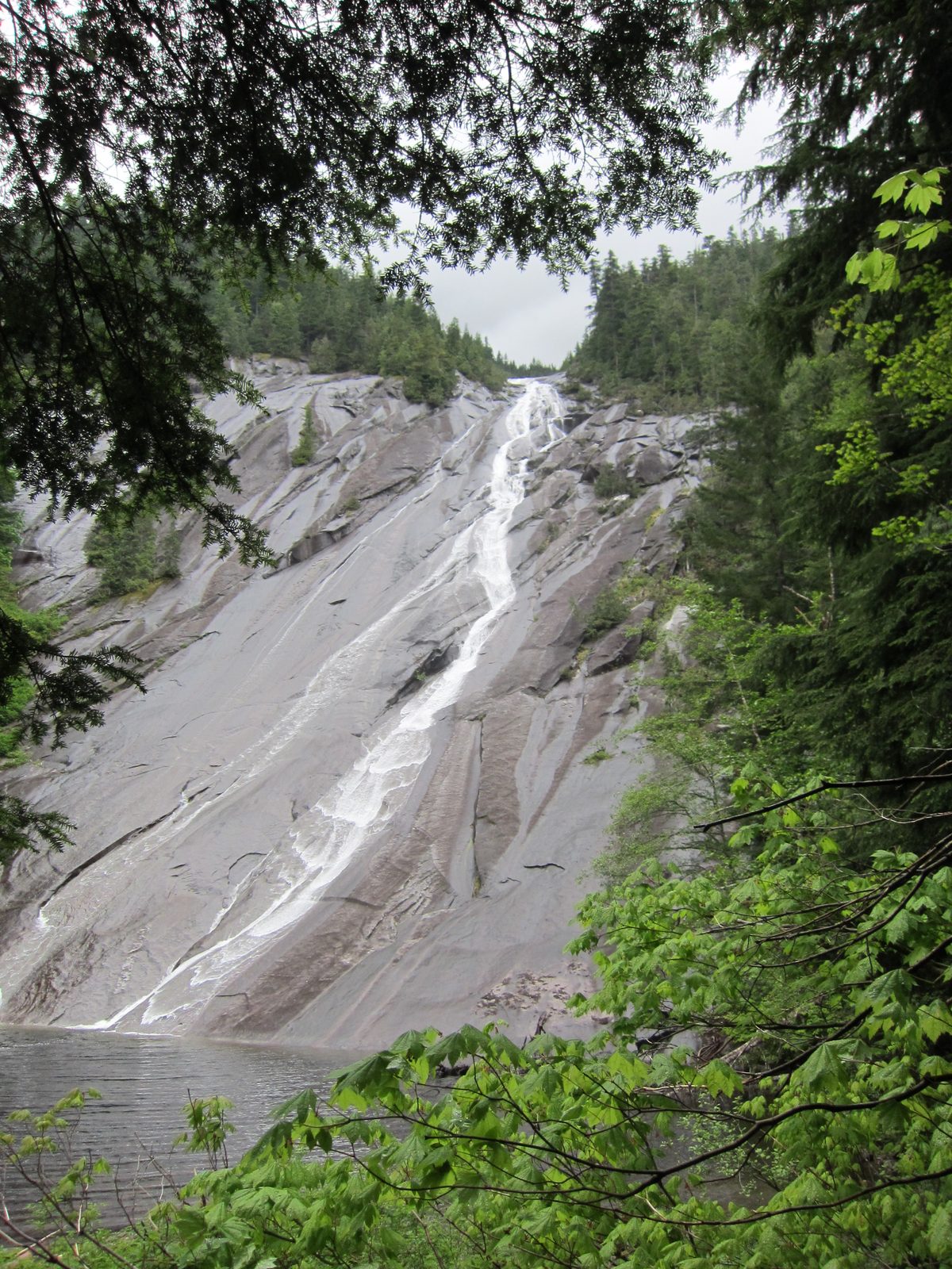 My first peek at Otter Falls.  I found the trail by searching for the best waterfall hikes in...