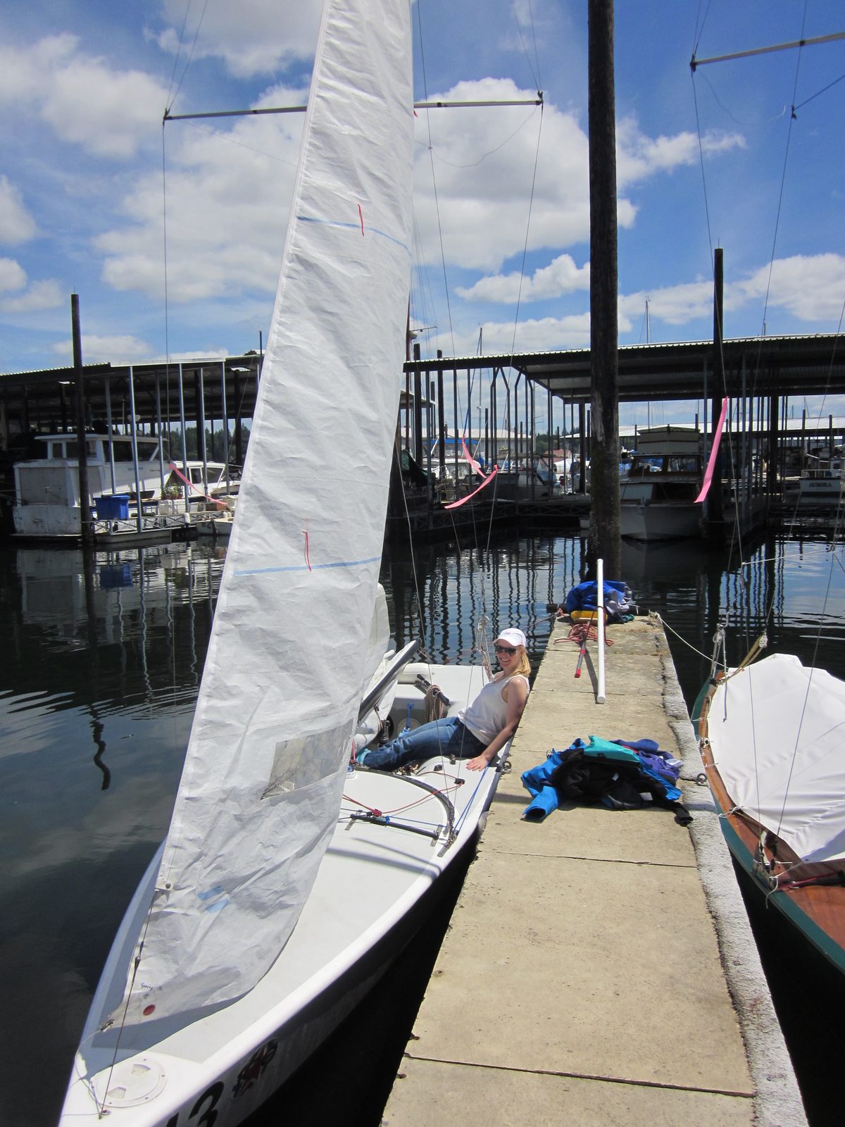 It'd be a lot cooler if we were off the dock, but it's harder to take pictures from afar there...