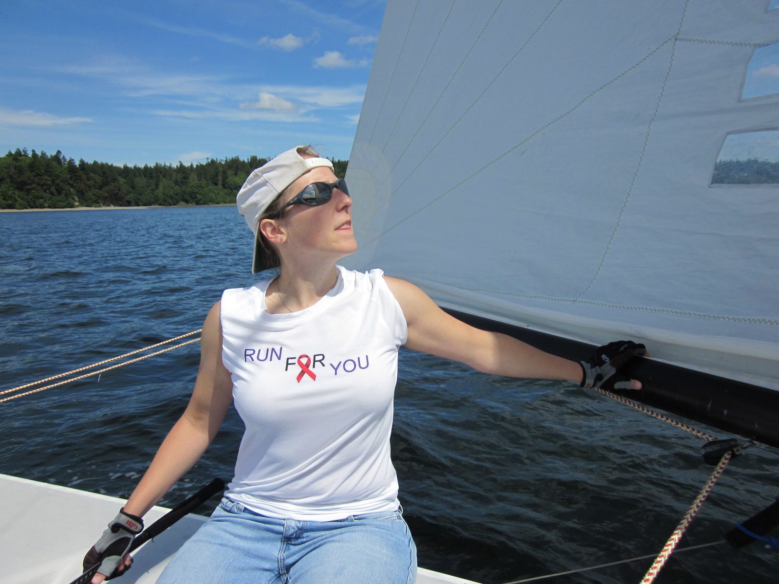 More anxious staring at the sail...