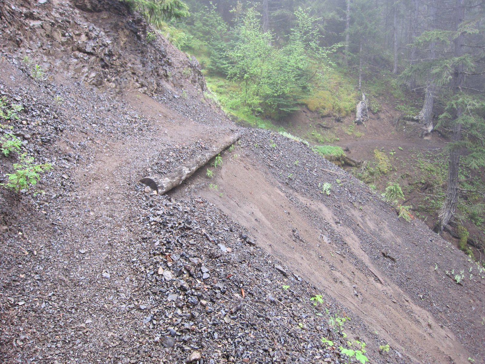 This path looks scarier now than when we hiked it.