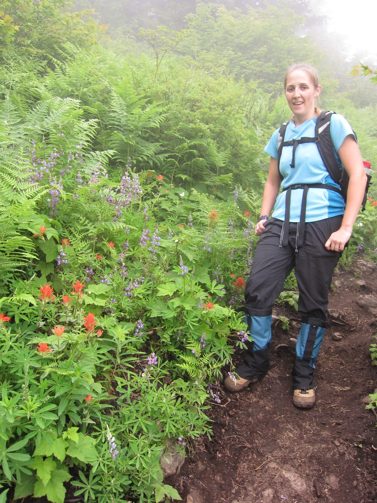 We had finally broken out of the thick woods and had some fresh air around us, plus wildflowers.