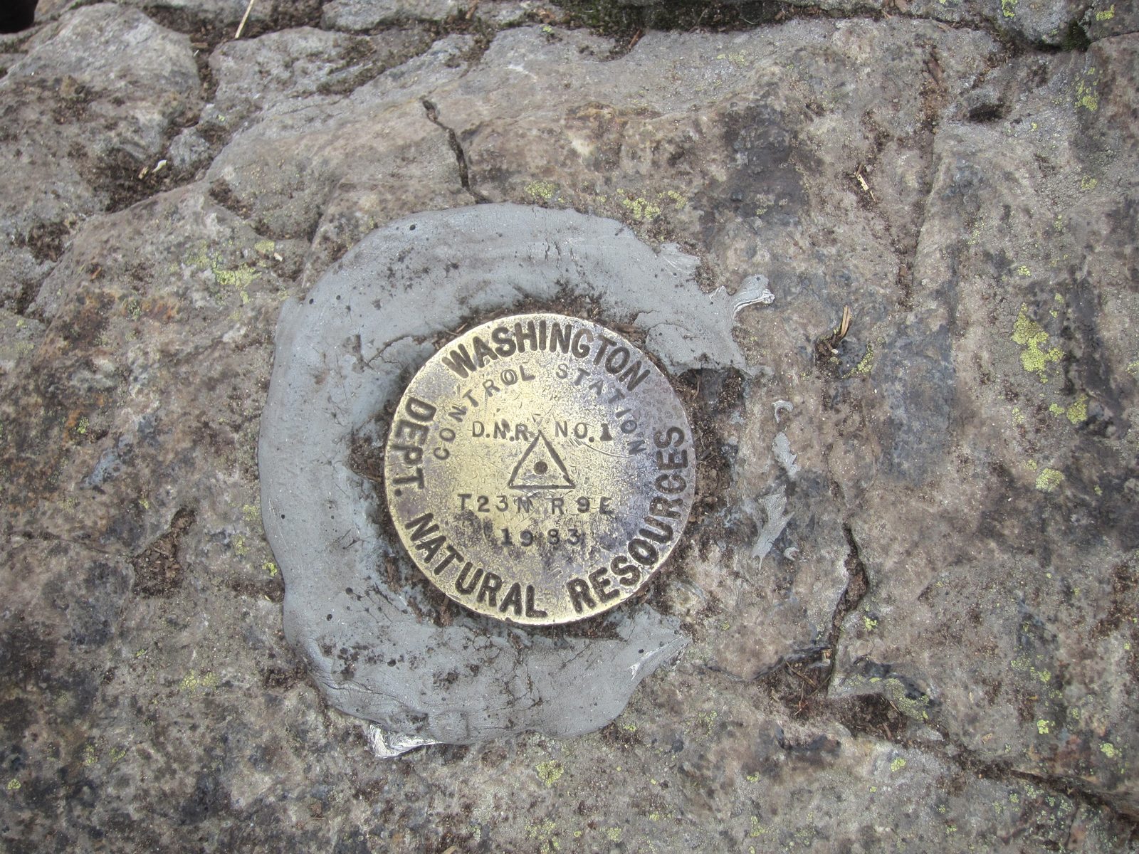 Summit marker.