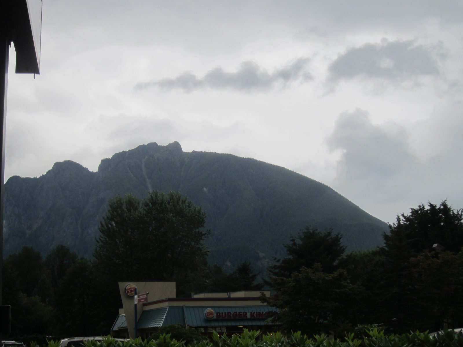 Mount Si, as seen from the McDonald's parking lot in North Bend.  Fourth time in North Bend, and...