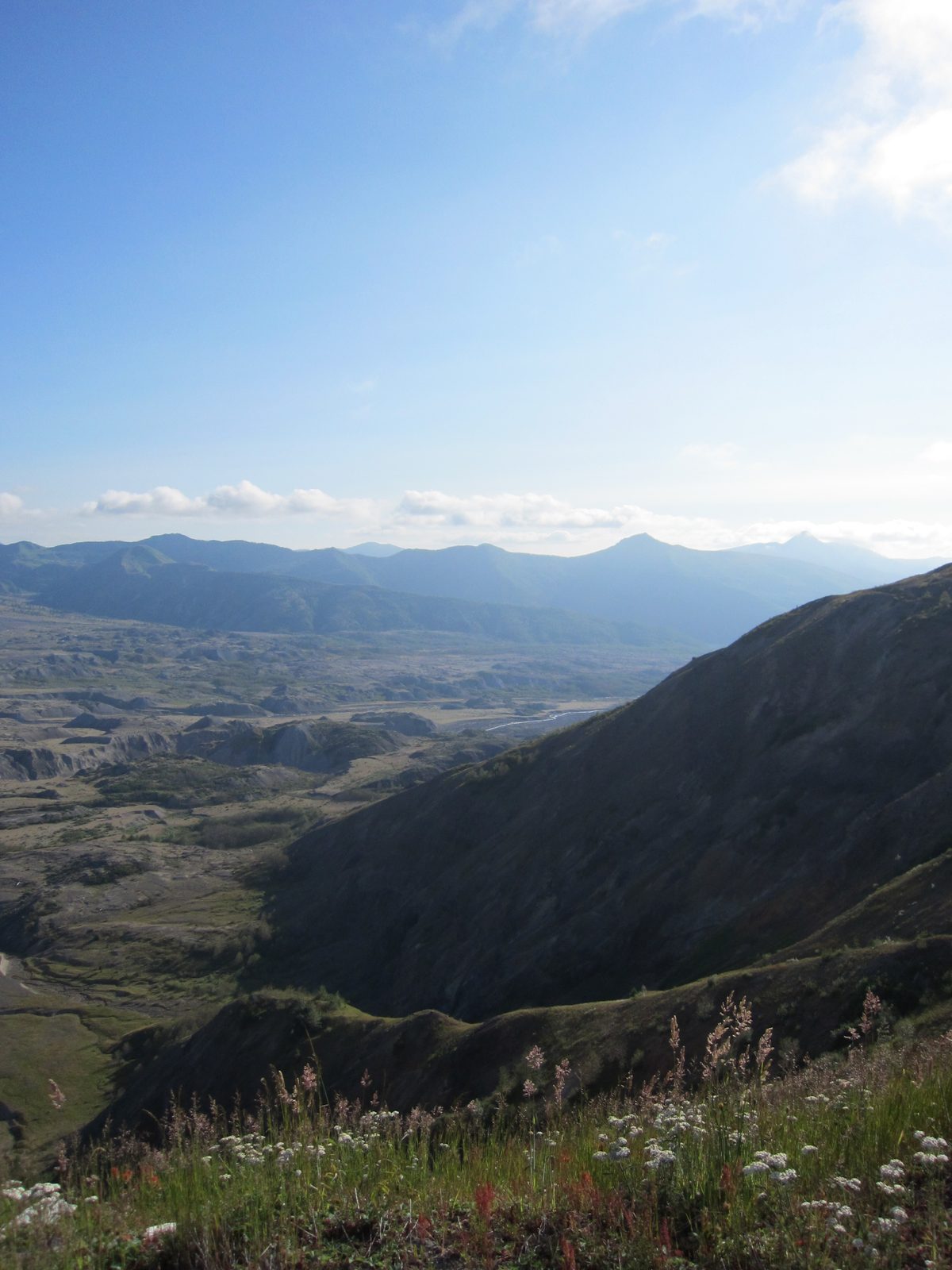 Looking down towards the Toutle River.  110 cu yds of sediment were dredged from the river by...