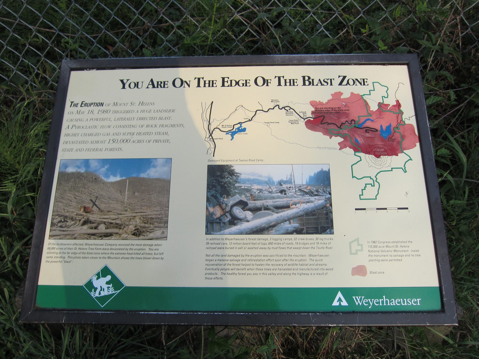 Interesting Weyerhaeuser sign about the damage done to the foresting industry.