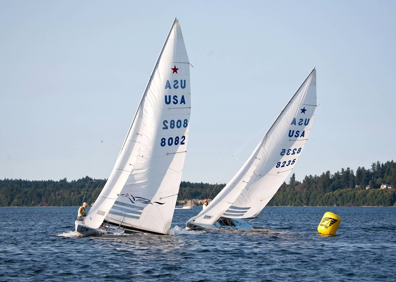 Having the main in the water is not fast.