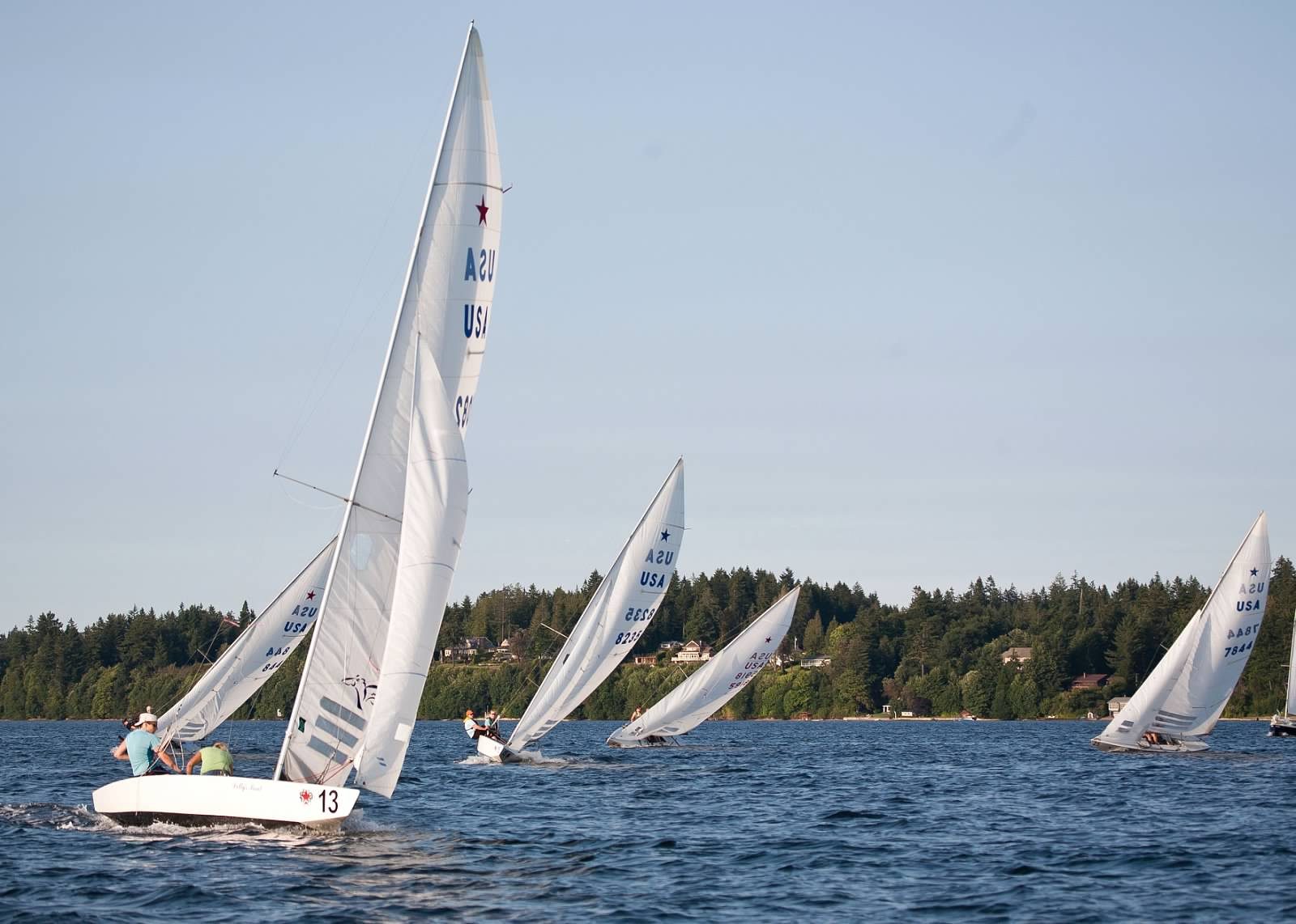 Yesss, proof that we were in front around the mark -- four boats behind!