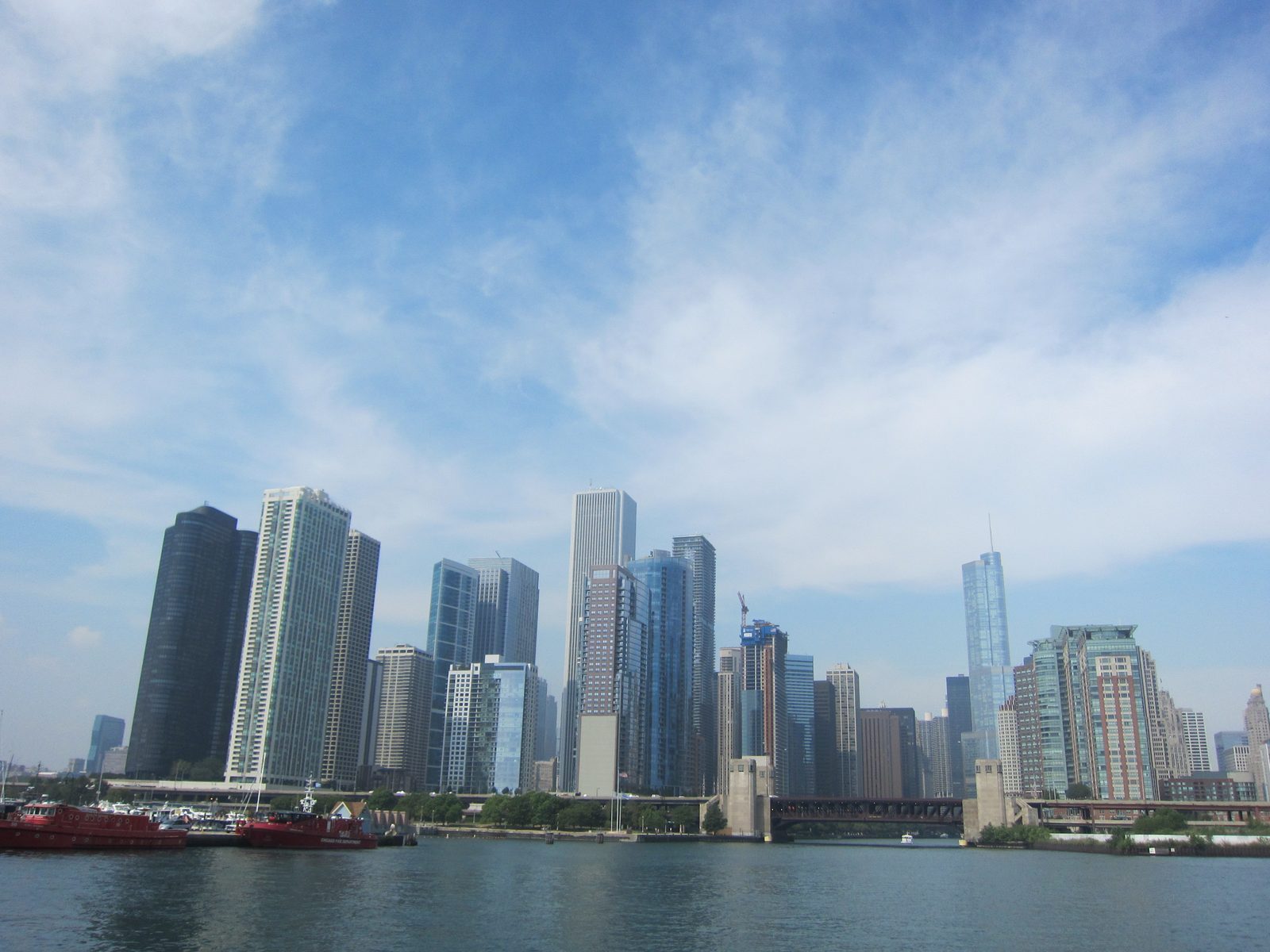 Looking back towards Chicago.
