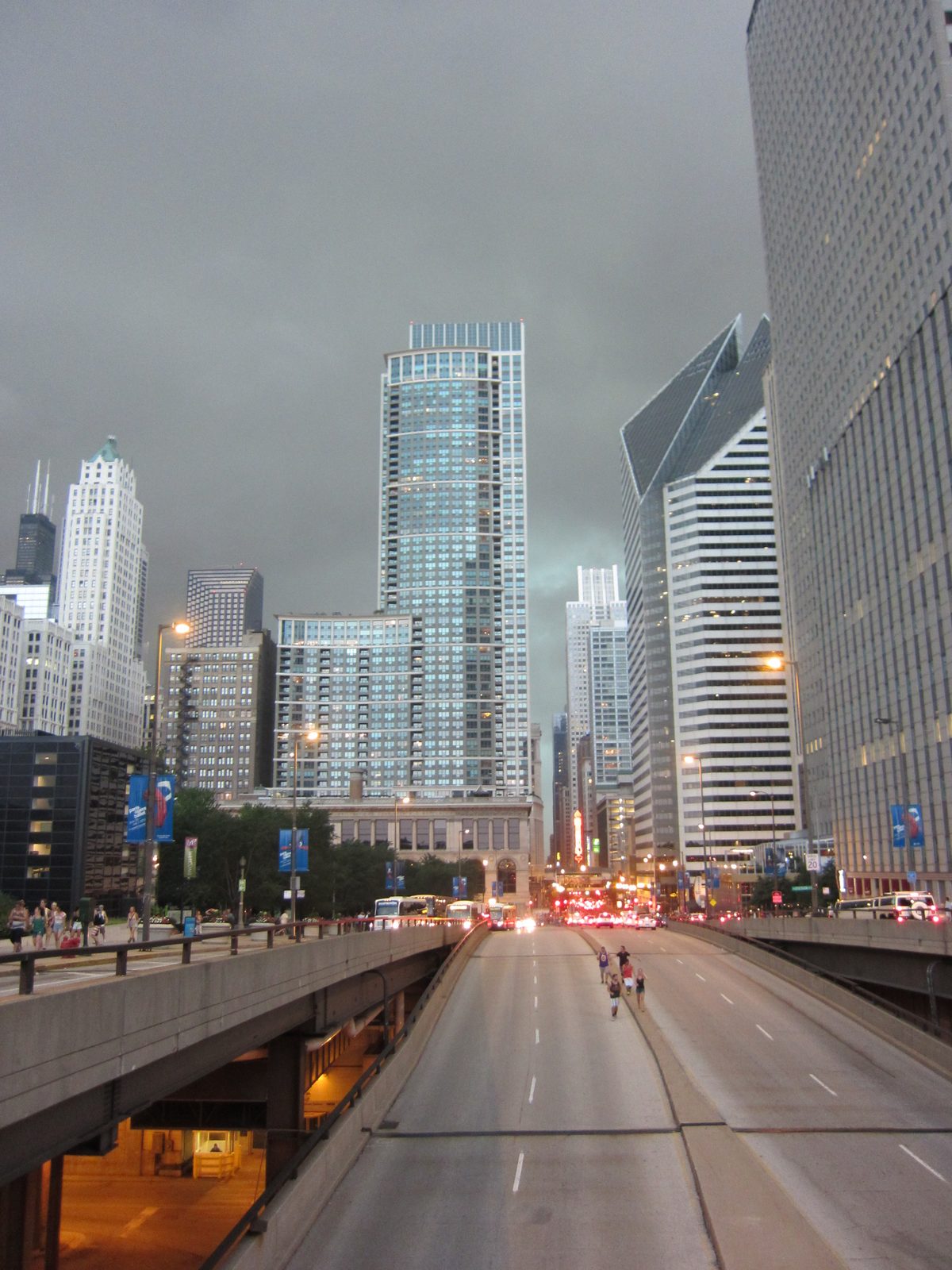 We just tried to move towards the hotel at a faster pace while still getting a shot or two of...