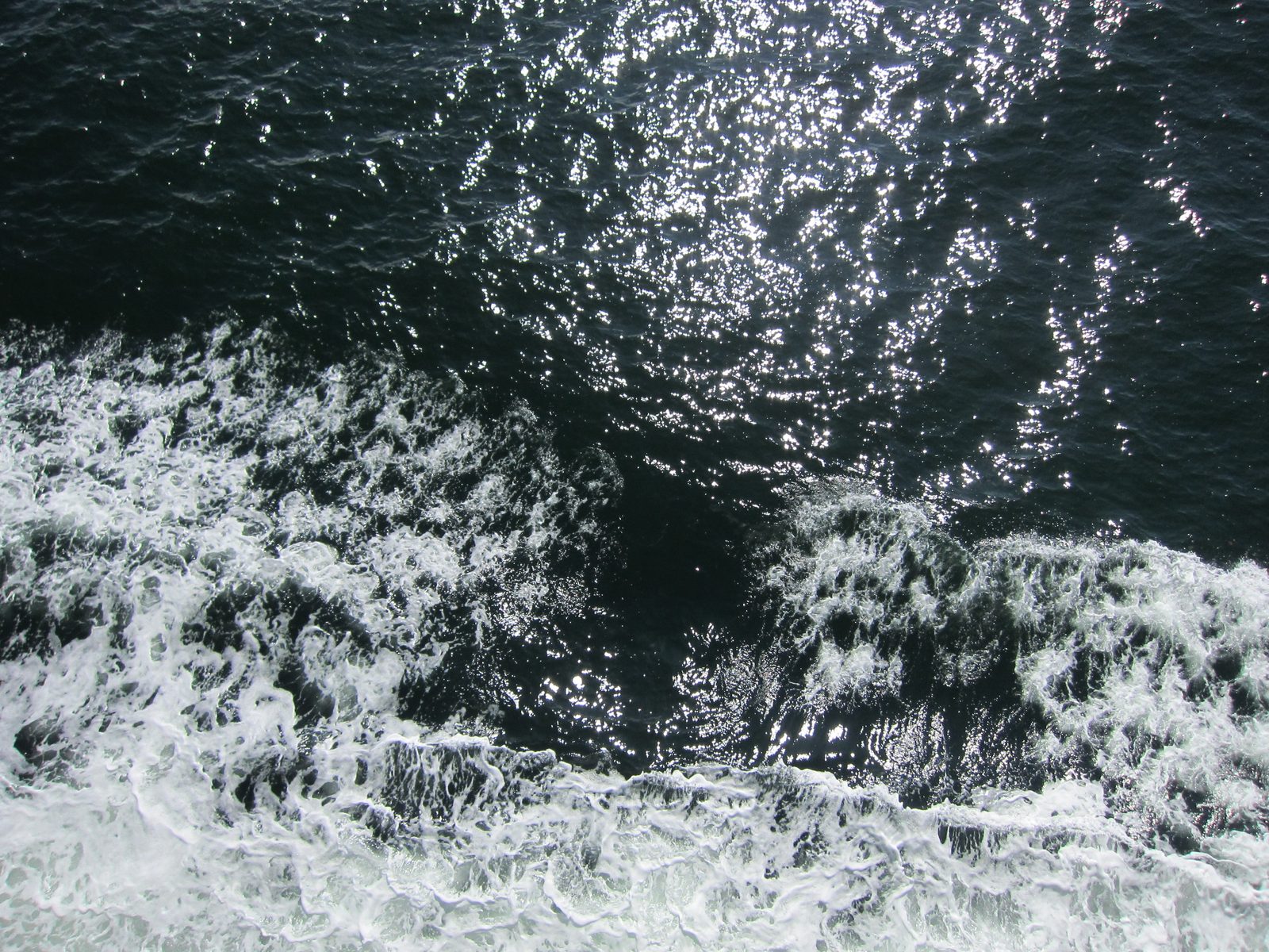 Water crashes off the bow of the Spirit of British Columbia on our way from Vancouver...