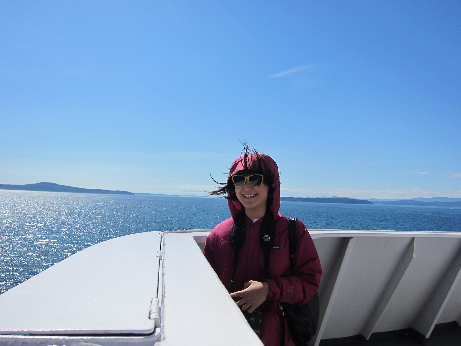 My second time on deck, in this narrow channel, it was extremely windy.  Perhaps because all the...