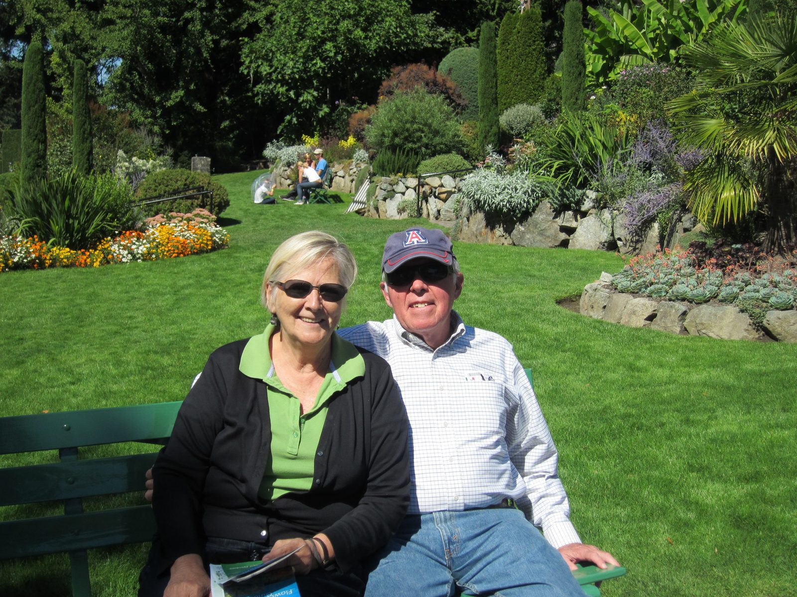 Dad waits long enough, and Mom comes to join him.
