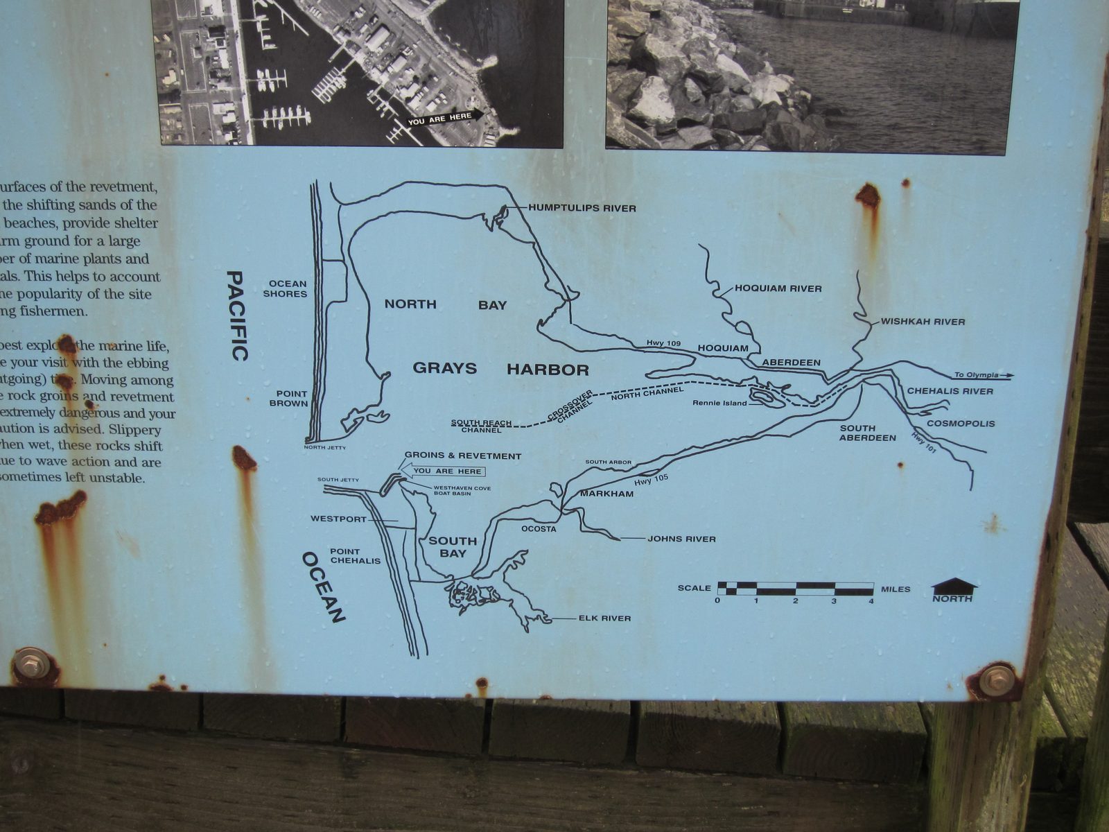 Westport is on the bottom peninsula on the west side of Grays Harbor.