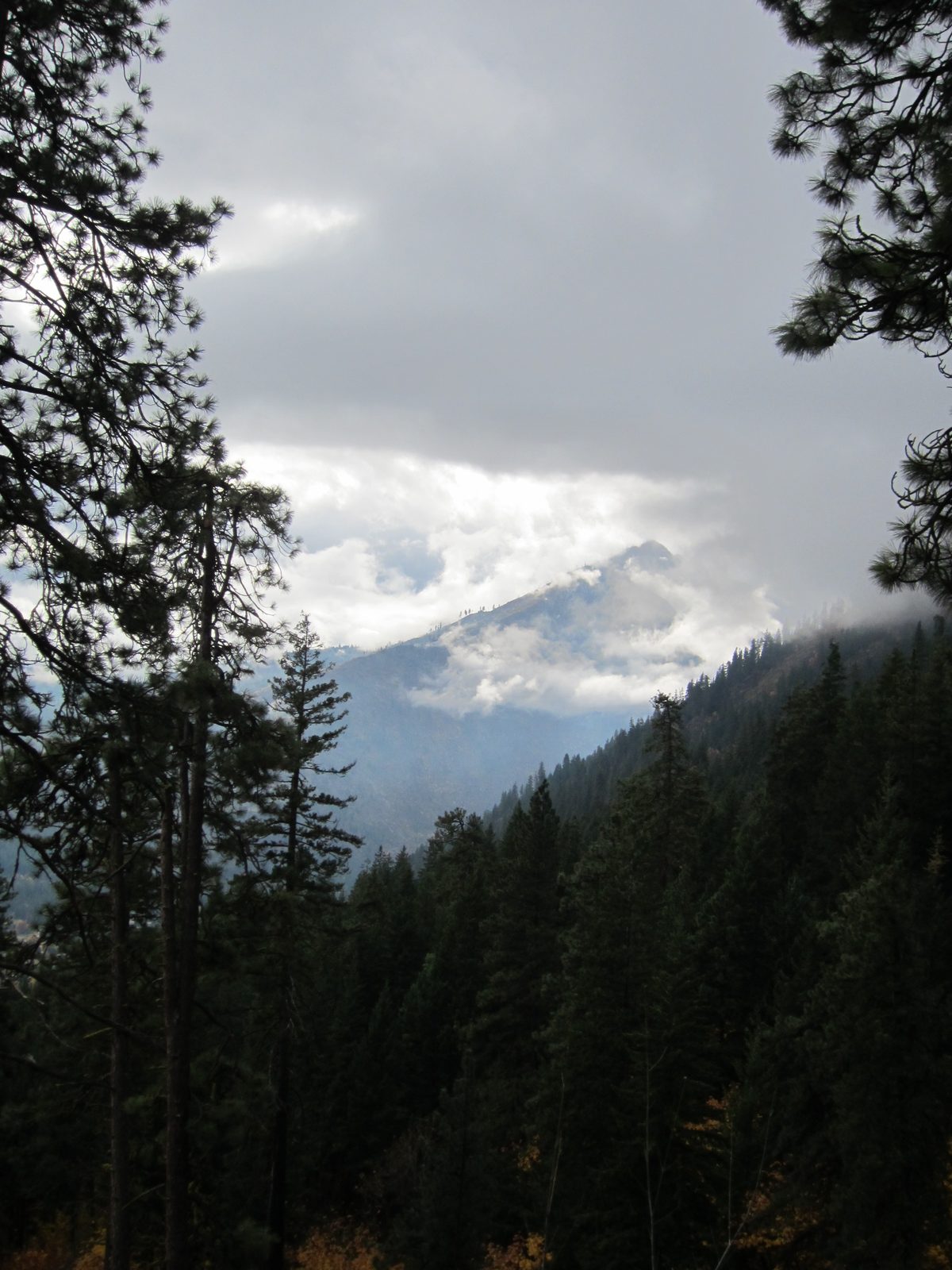 The light was really nice on a nearby prominent peak (Wedge Mountain).  Unfortunately, my camera...