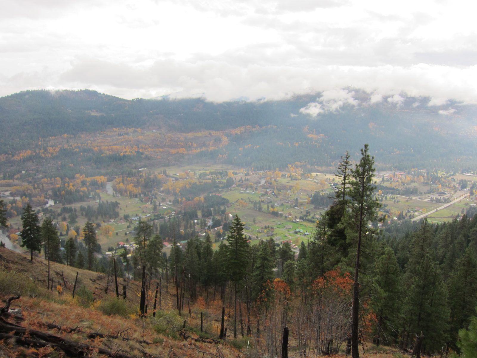 Looking down into the outskirts of Leavenworth again.