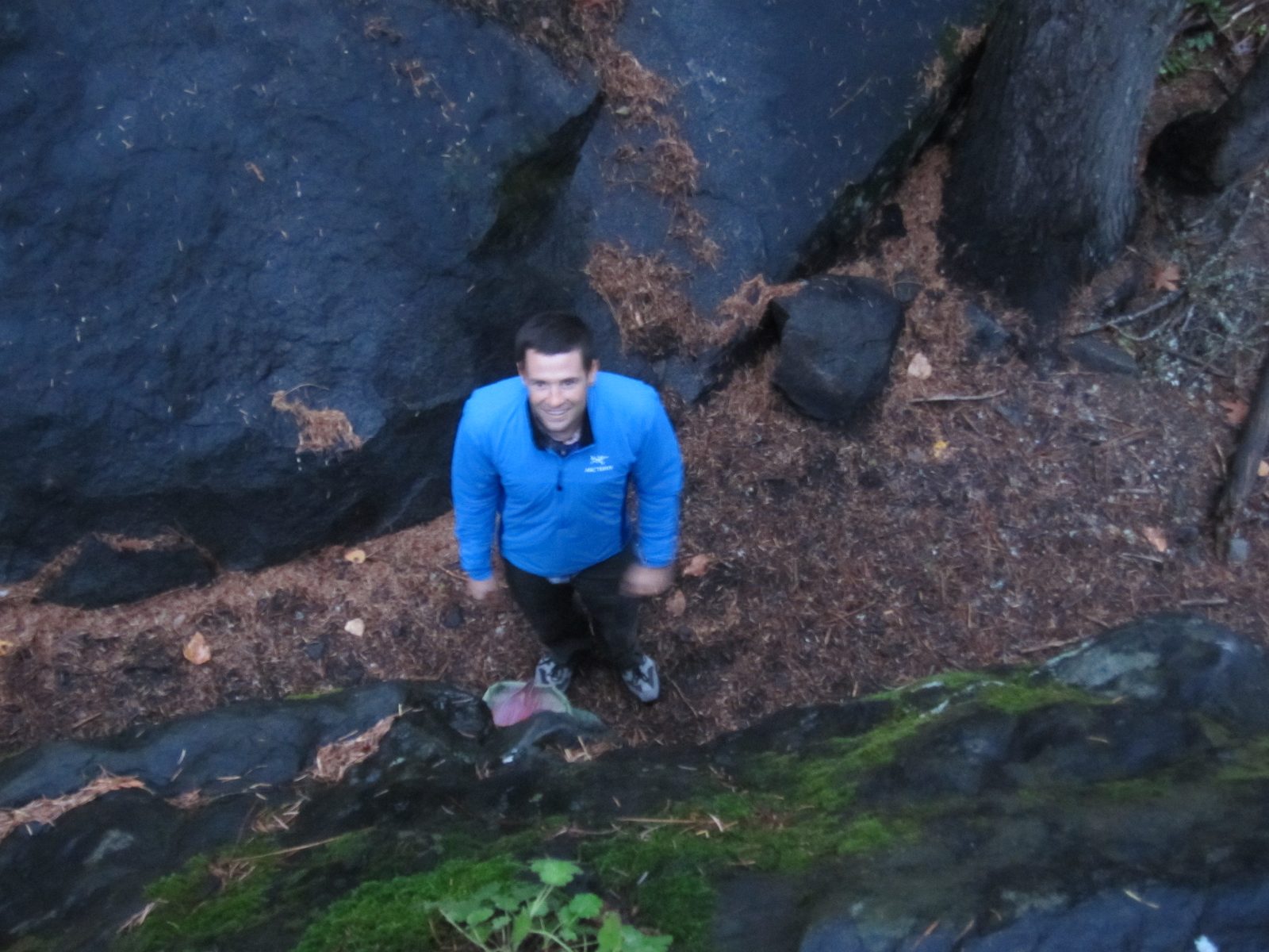 Not being a particularly good boulder-er myself, I found the easy way up and proceeded to...