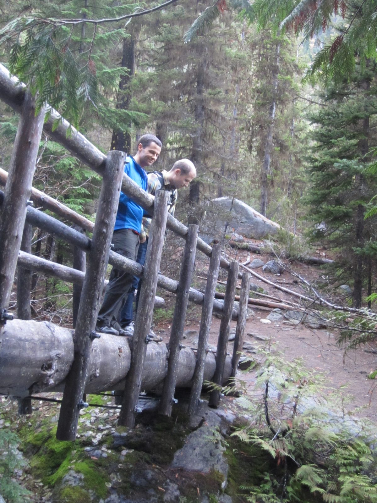 Jay and John say goodbye to Mountaineer Creek (which drains from Colchuck Lake, by the way). ...