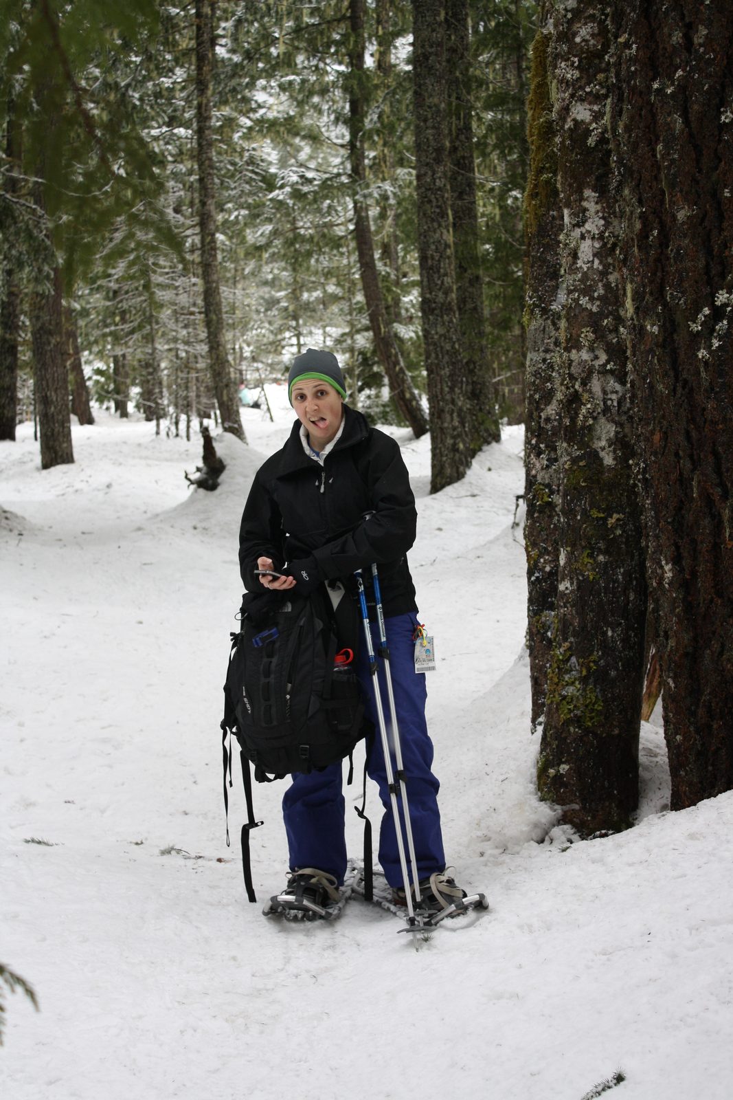 Probably pausing to change gear.  Or set up my phone to track the GPS course of the hike (found...
