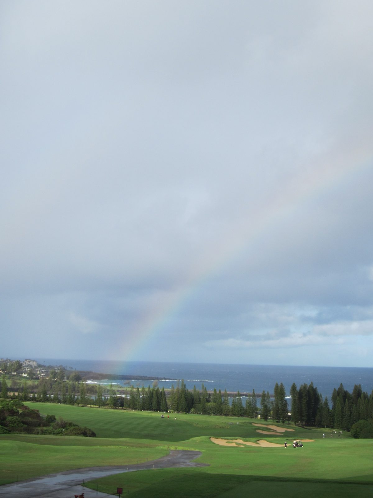 A rainbow over the Plantation Course.