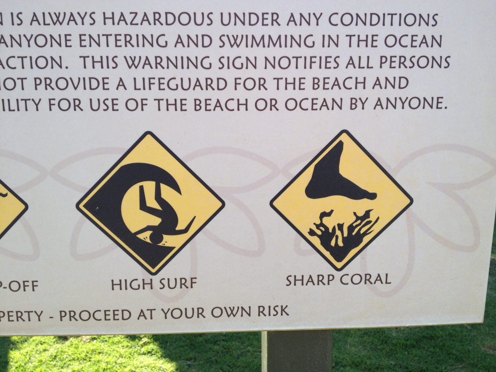 The beach in Maui was full of awesome pictographic signs like these.