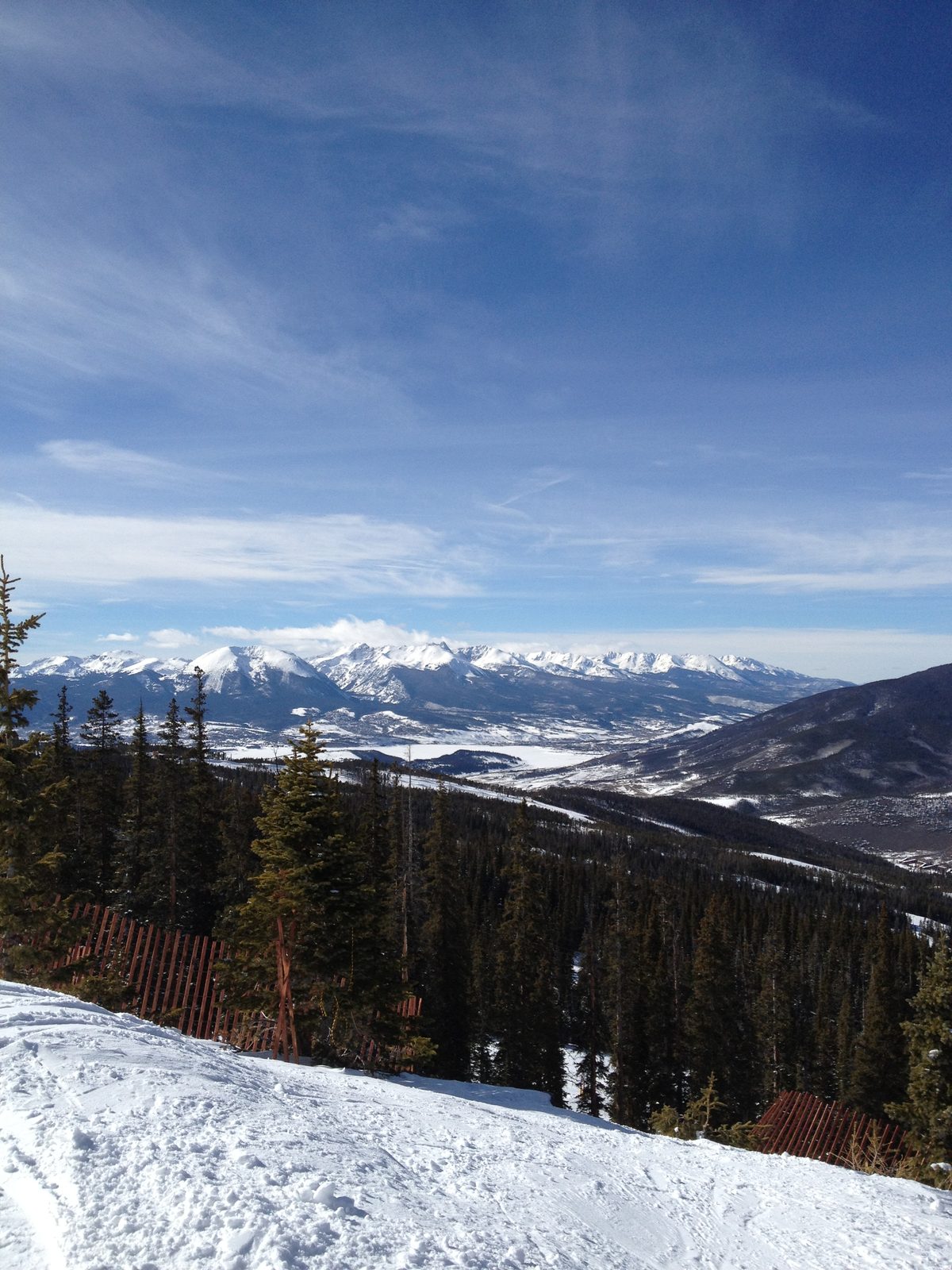 Looking out at the mountains around the Keystone resort in Colorado.