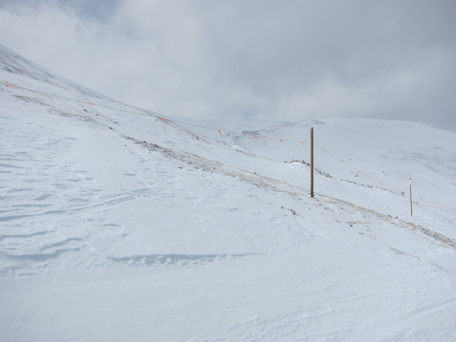 View towards the very top of the mountain from the top of the T-Bar.