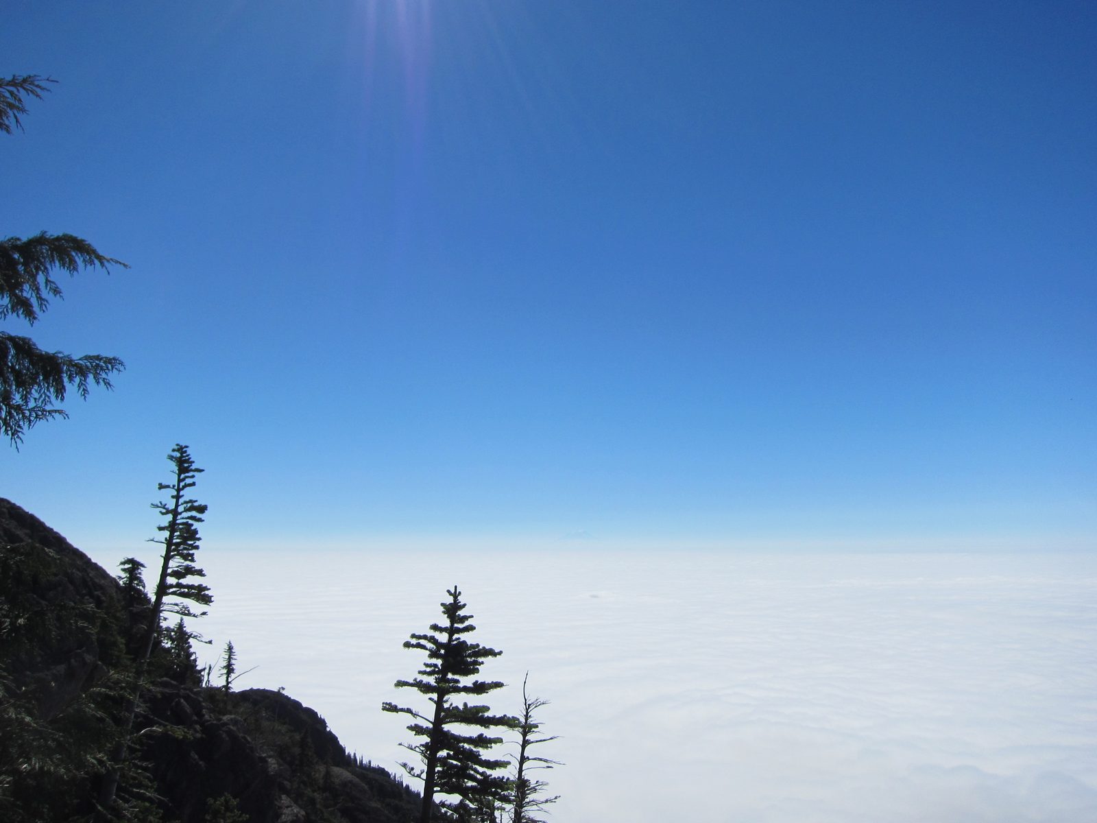 There still isn't much to see below us...