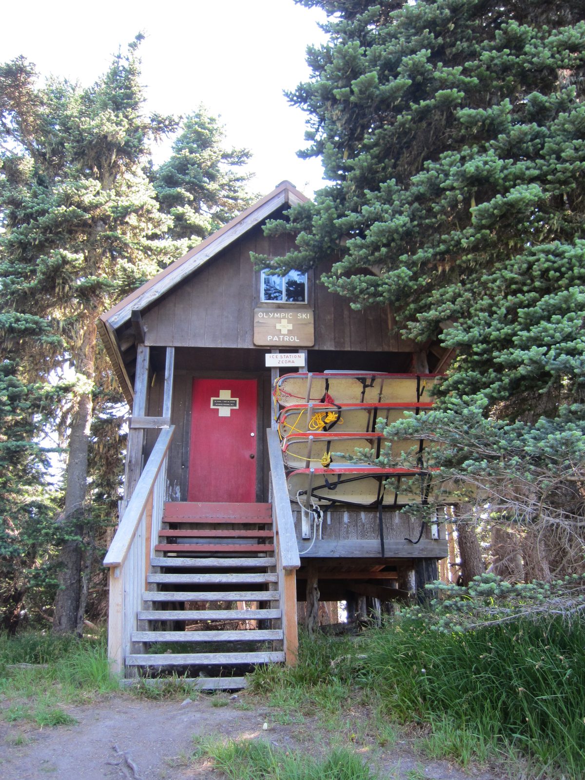 Ski patrol building. Hmm. Seems like there should be a ski hill or chairlift or something...