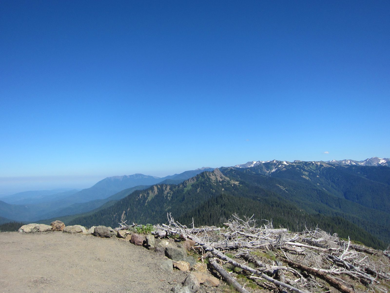 And here's the right side of the view. Blue Mountain is the flat one on the left?