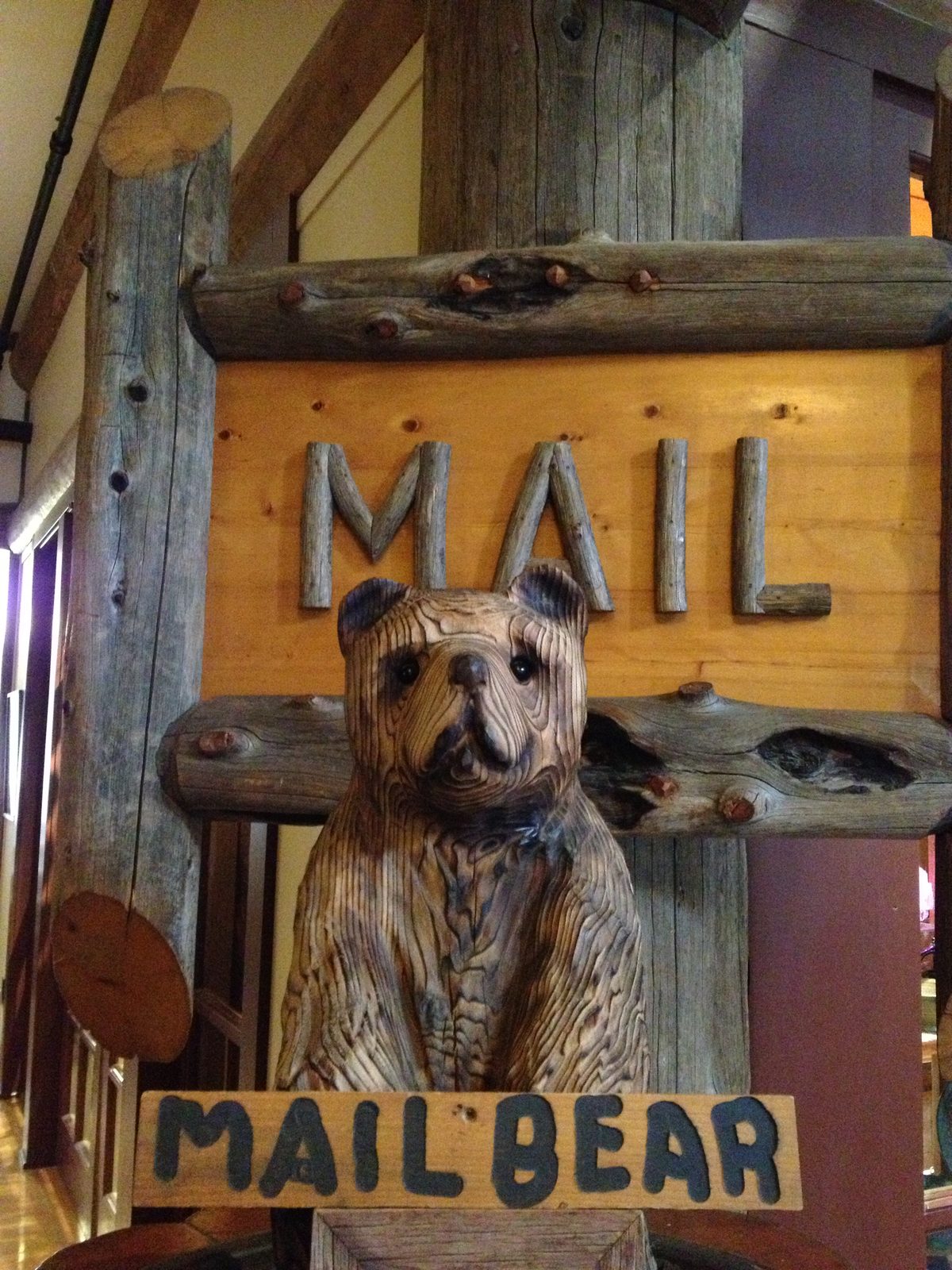 There was a Mail Bear, for all your mailing needs.