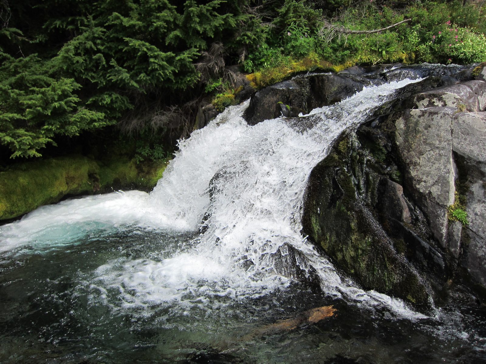 Beautiful waterfall next to the 4th Crossing Trail (accessible from Valley Road).