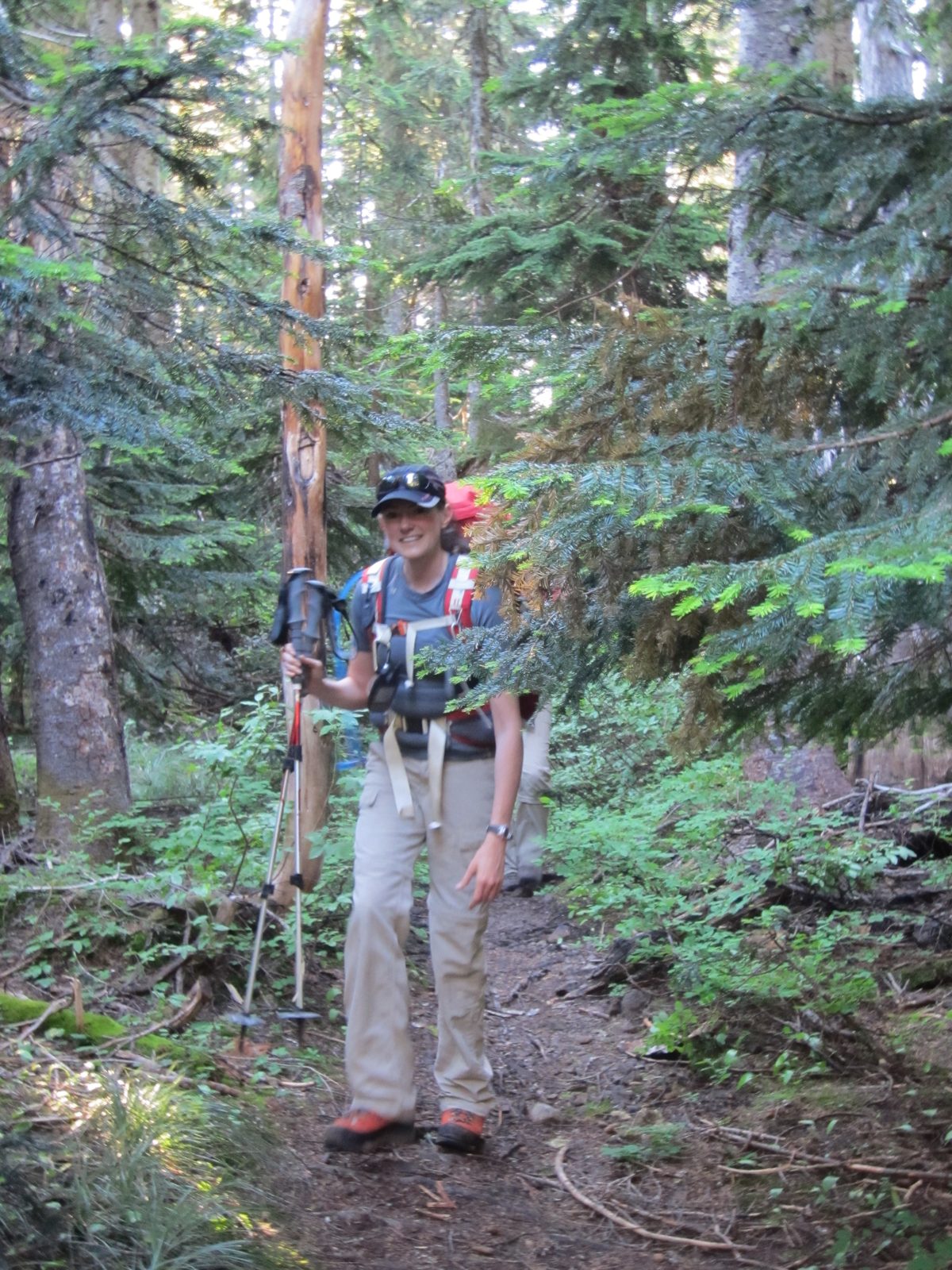 The first hour or so was spent in some pretty dense woods, making our way slowly uphill.
